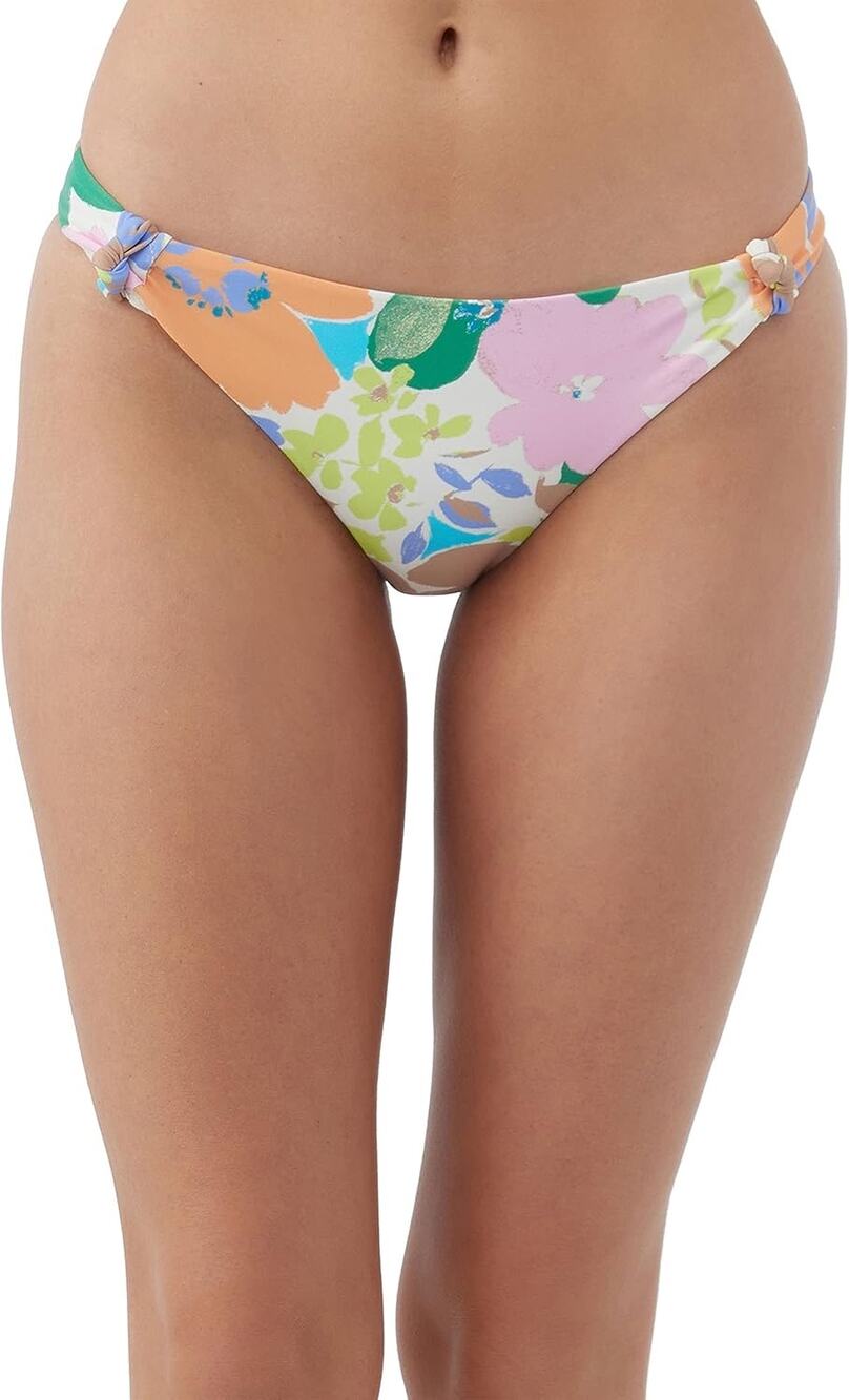 O’Neill Sami Floral Print Alamitos Multicolor Cheeky Bikini Swimsuit Bottoms M
